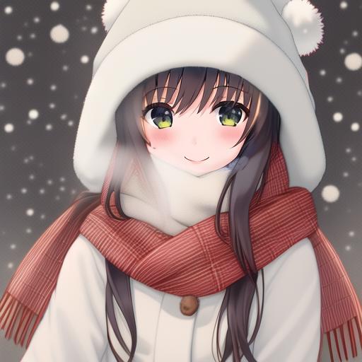 01775-2493904944-official high quality art, Christmas, 1girl, spruce, snow, smile, scarf, white hat, detailed.png